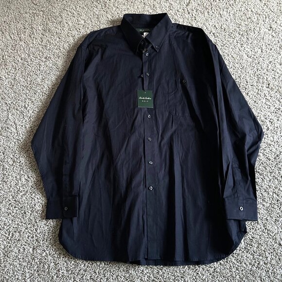 Brooks Brothers Golf Mens XXL Button-Up Shirt Business Casual Navy - Picture 10 of 10